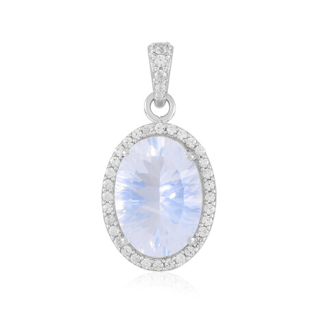 Colgante en plata con Cuarzo azul lunar