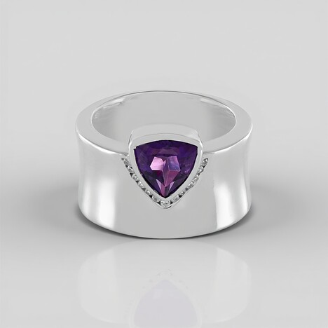 Anello in argento con Ametista Siberiana (de Melo)