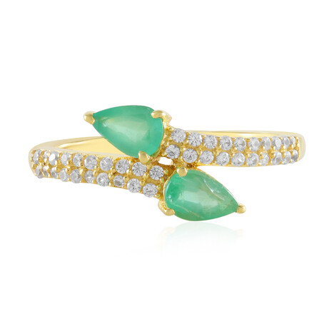 Bague en argent et Emeraude de Russie