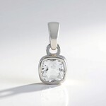 Ciondolo in argento con Topazio Bianco