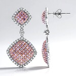 Orecchini in oro con Diamante Rosa I1 (CIRARI)