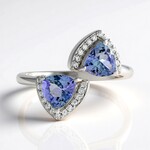Anello in argento con Tanzanite (non riscaldata)