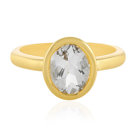 Weißer Quarz-Silberring