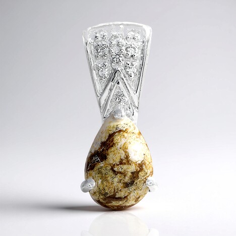 Ciondolo in argento con Magnesite
