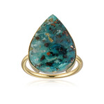 Zilveren ring met een Venus chalcedoon (Bali Barong)