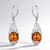 Orecchini in argento con Ambra Baltica Cognac (dagen)