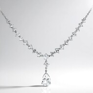 Collar en plata con Topacio blanco
