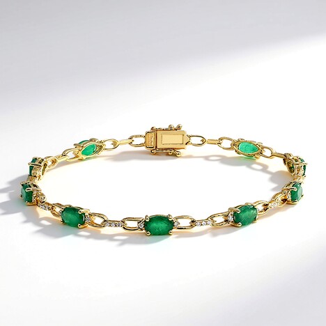 Bracciale in oro con Smeraldo Zambia AAA (CIRARI)