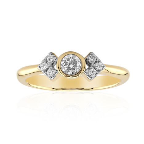 Anillo en oro con Diamante IF (D) (Annette)