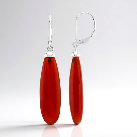 Boucles d'oreilles en argent et Cornaline
