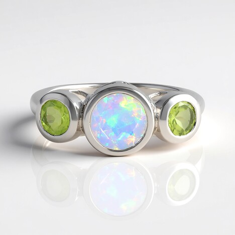 Anello in argento con Opale di Welo (de Melo Essence)