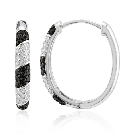 Pendientes en plata con Espinela negra