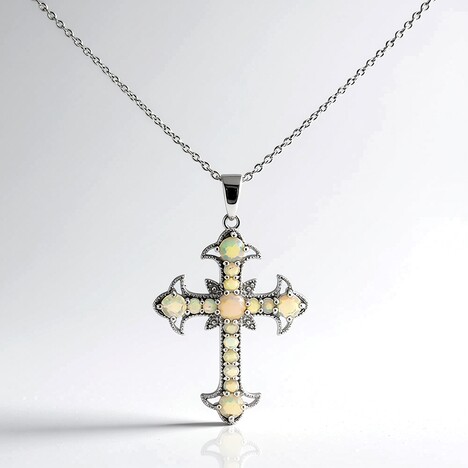 Collana in argento con Opale di Welo