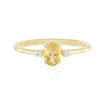 Anillo en plata con Berilo amarillo