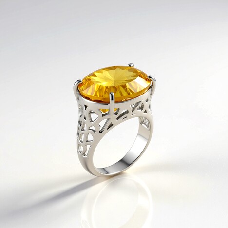 Anello in argento con Fluorite Gialla