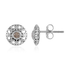 Orecchini in oro con Diamante Champagne I2 (Ornaments by de Melo)