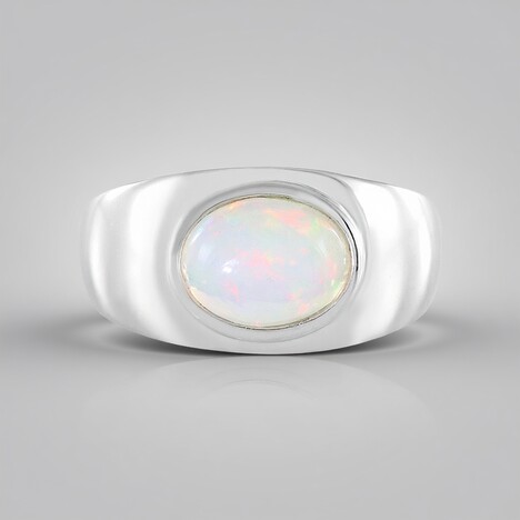 Anello in argento con Opale di Welo