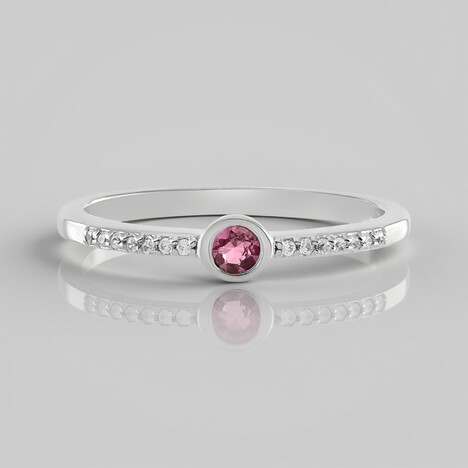 Anello in argento con Tormalina Rosa Nigeriana