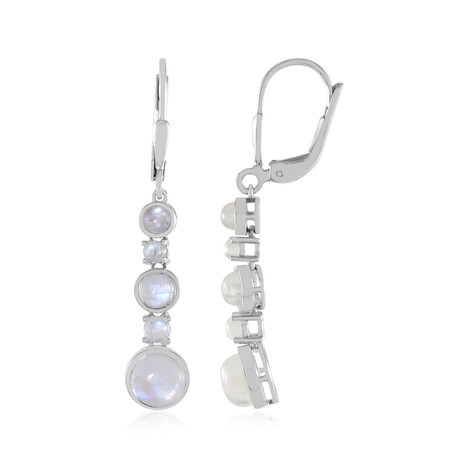 Pendientes en plata con Piedra de luna azul (KM by Juwelo)