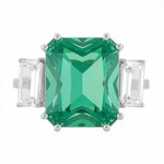 Anello in oro con Fluorite Petrolio del Belgio