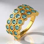 Anello in argento con Topazio Blu Londra (de Melo Essence)