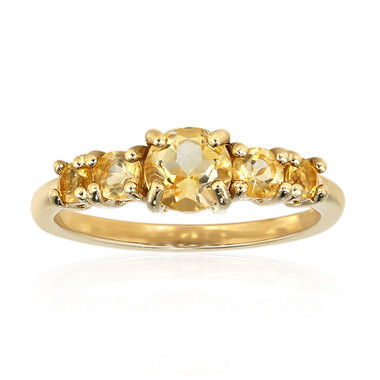 Anello in argento con Citrino
