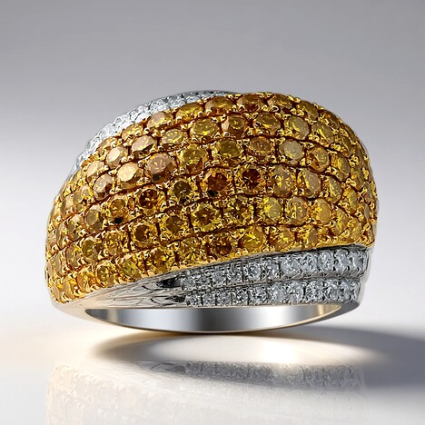 Anello in oro con Diamante Giallo SI2 (CIRARI)