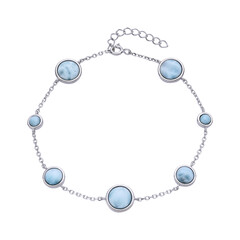Larimar-Silberarmband