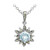 Collar en plata con Topacio azul cielo