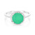 Anillo en plata con Calcedonia verde