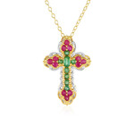 Zambian Emerald Silver Necklace (Gems en Vogue)