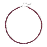 Magenta-Granat-Silberhalskette