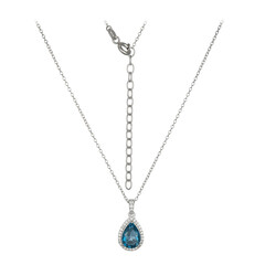 Collana in argento con Topazio Blu Londra