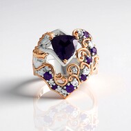 Anillo en plata con Amatista (Gems en Vogue)