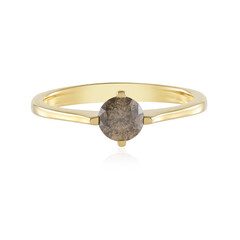 I3 Champagner-Brillant-Silberring