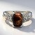Anello in argento con Occhio di Tigre Rosso