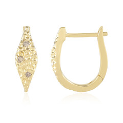 Pendientes en plata con Diamante champán I2 (de Melo Essence)