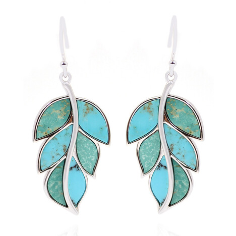 Kingman-Türkis-Silberohrringe (Anne Bever)