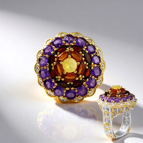 Anello in argento con Opale di Welo (Gems en Vogue)