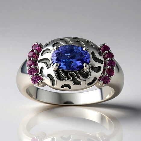 Bague en argent et Tanzanite (Remy Rotenier)