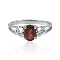 Anello in argento con Granato Mozambico
