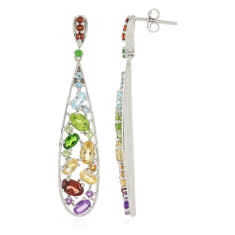 Boucles d'oreilles en argent et Grenat d'Inde