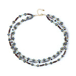 Edelstein-Silberhalskette