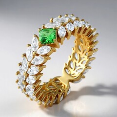 Anello in oro con Tsavorite del Kenya (de Melo)
