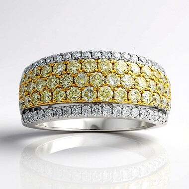 Anillo en oro con Diamante amarillo SI2 (CIRARI)