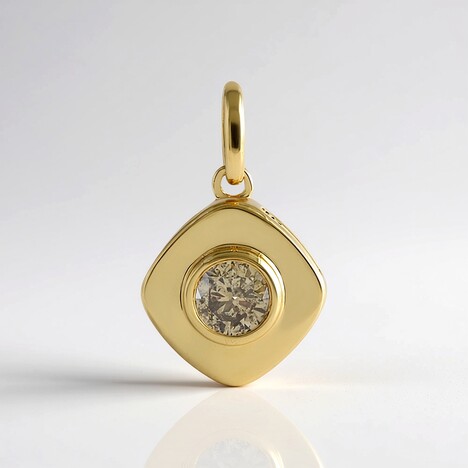 Ciondolo in oro con Diamante Cioccolato I2