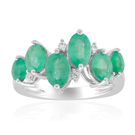 Anillo en plata con Esmeralda Nova Era (de Melo Essence)