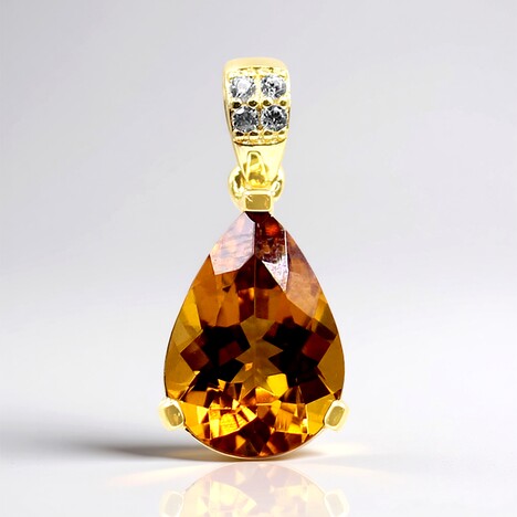 Ciondolo in argento con Scapolite Cognac