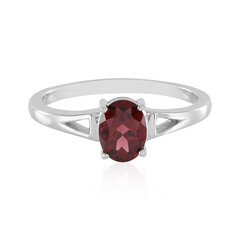 Anello in argento con Granato Mozambico