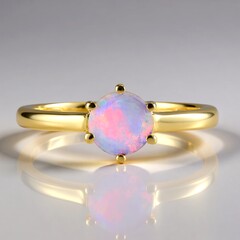 Anello in argento con Opale di Welo
